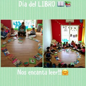 actividades niños leyendo dia del libro en centro infantil Goofy